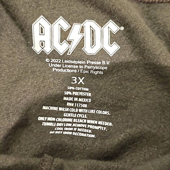 NWOT Mens AC/DC Gray Sweats Elastic Waist Drawstring w AC/DC logo on side 3X - Picture 7 of 11